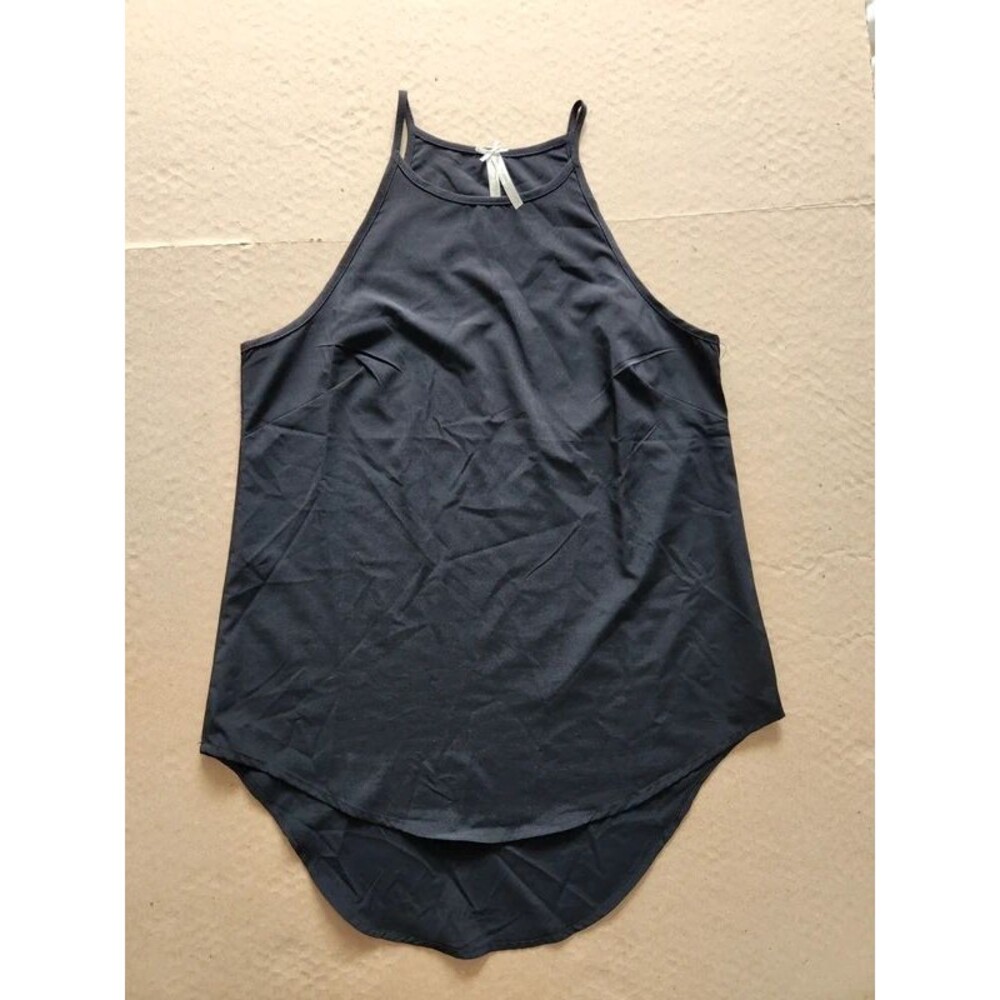 Black high neck sleeveless blouse shirt tank